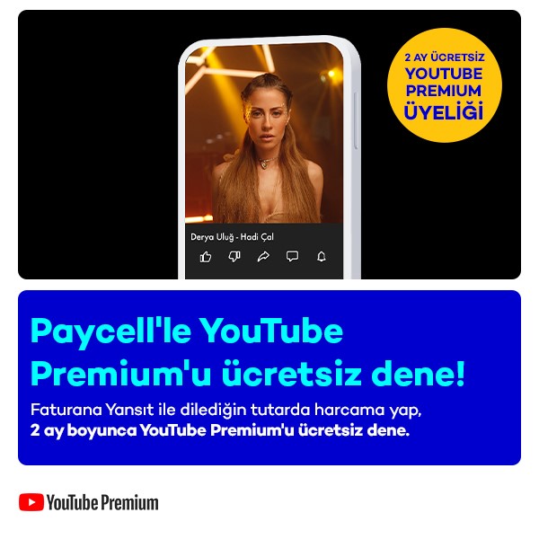 Paycell’liler Şimdi YouTube Premium’da!